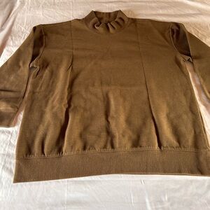 Men's Tan Camel color Lands End Sweater XL